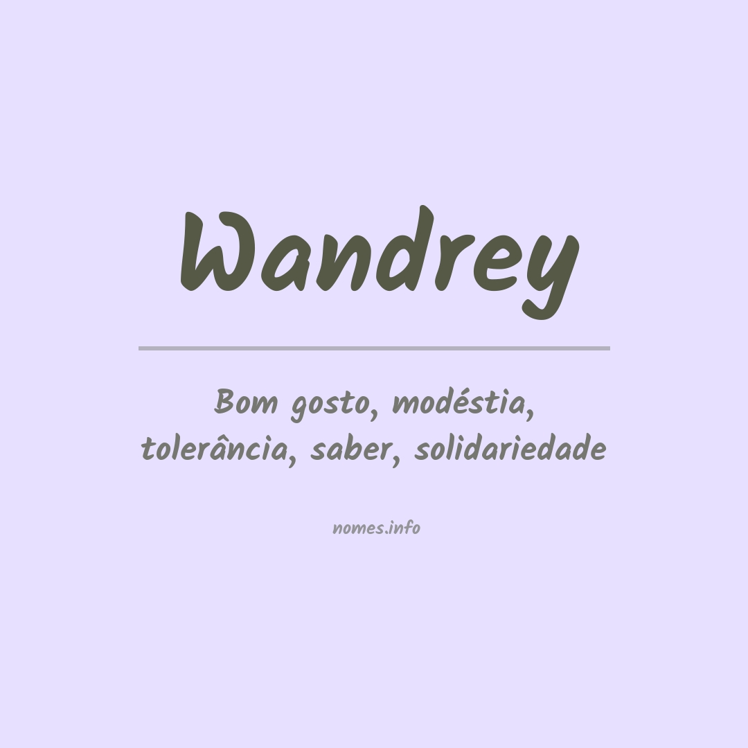 Significado do nome Wandrey
