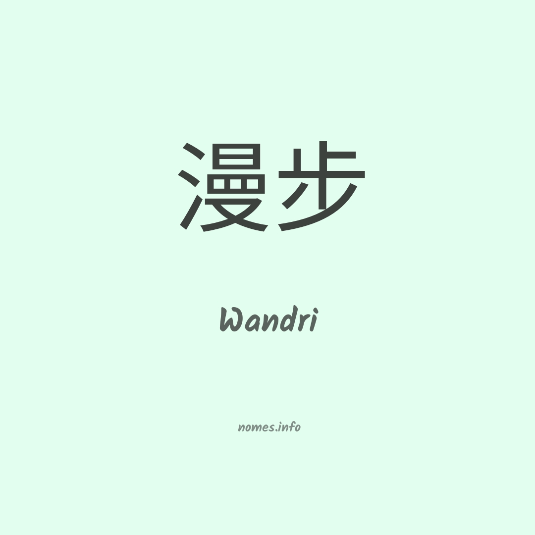 Wandri em chinês