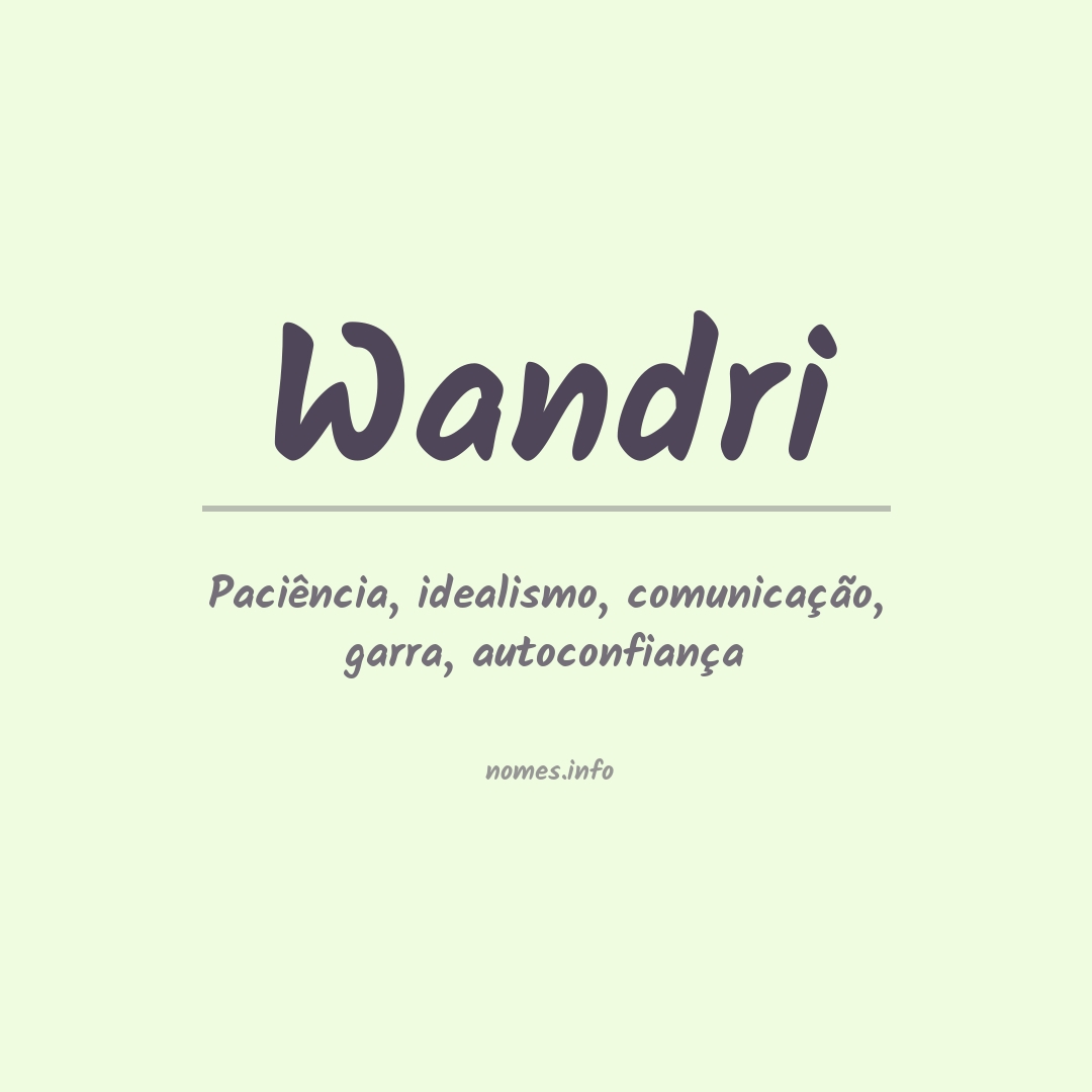 Significado do nome Wandri