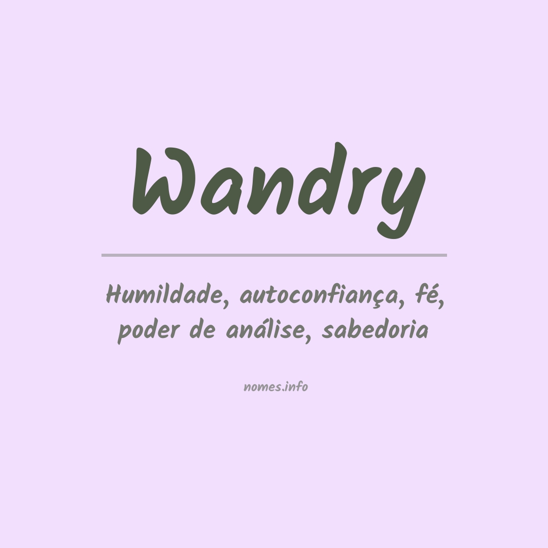 Significado do nome Wandry
