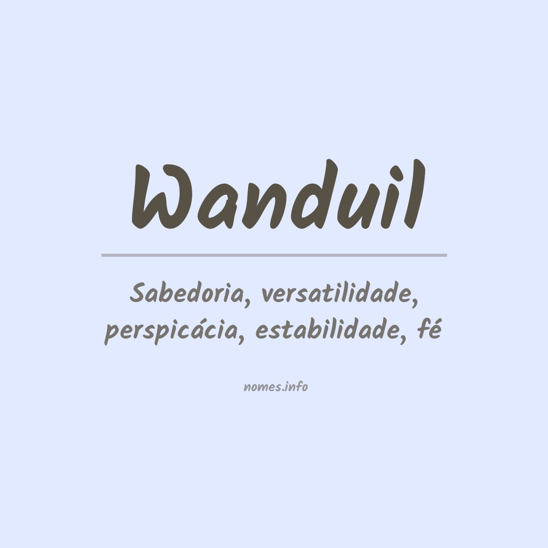 Significado do nome Wanduil