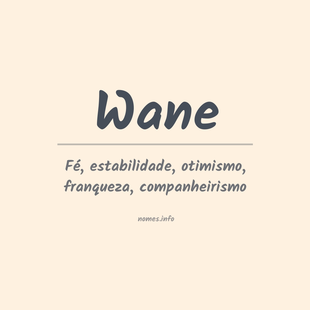 Significado do nome Wane