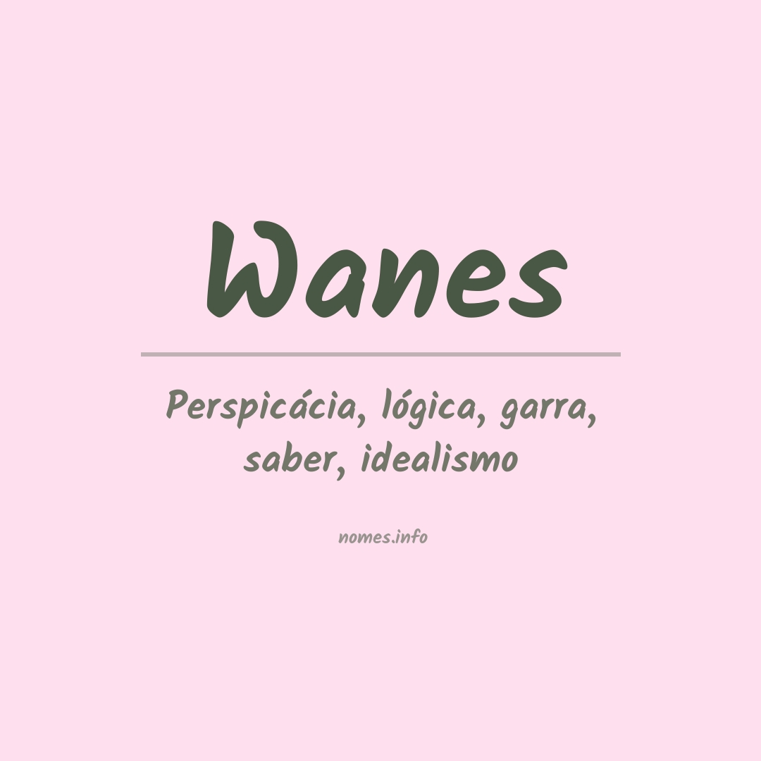 Significado do nome Wanes