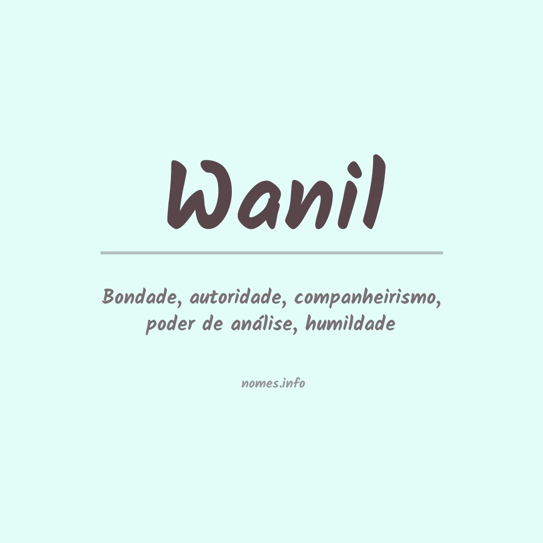 Significado do nome Wanil