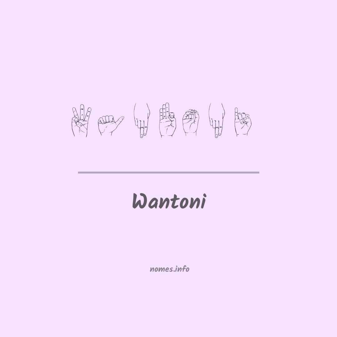 Wantoni em Libras