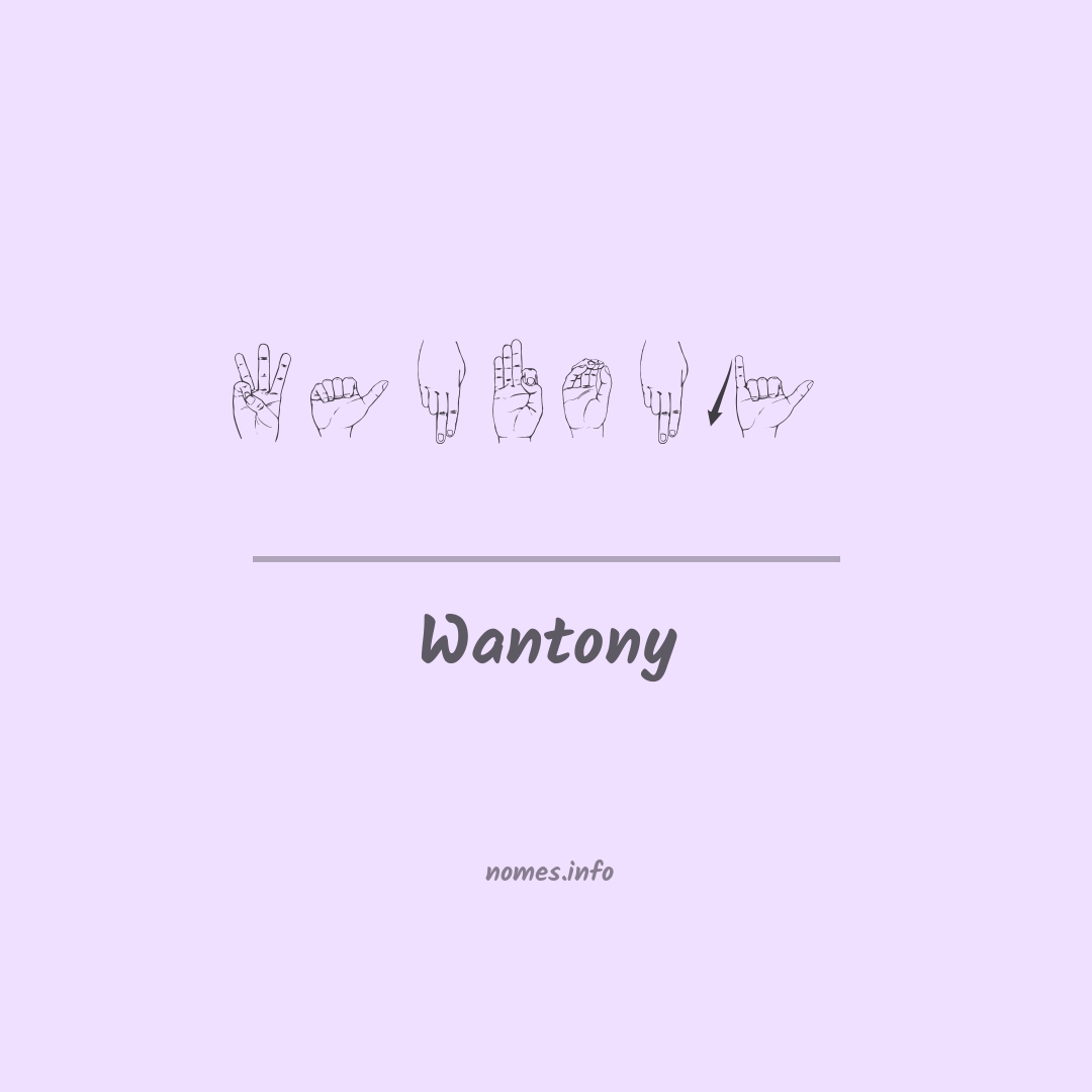 Wantony em Libras