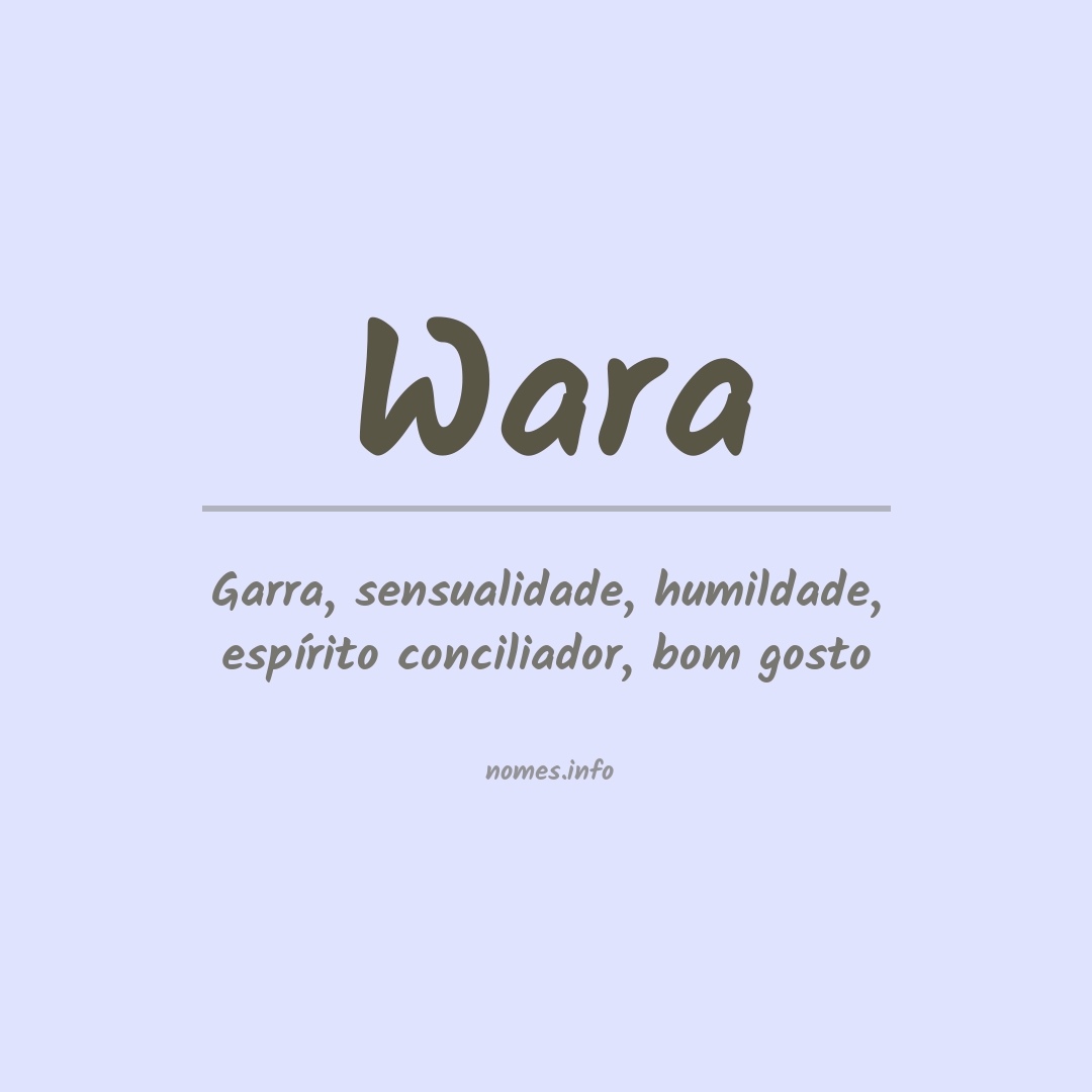 Significado do nome Wara