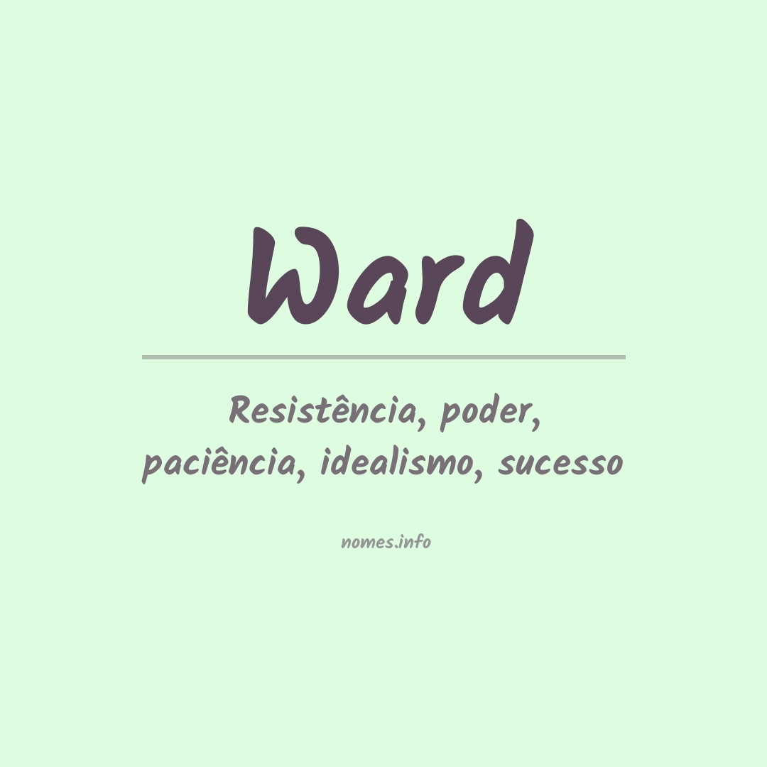 Significado do nome Ward