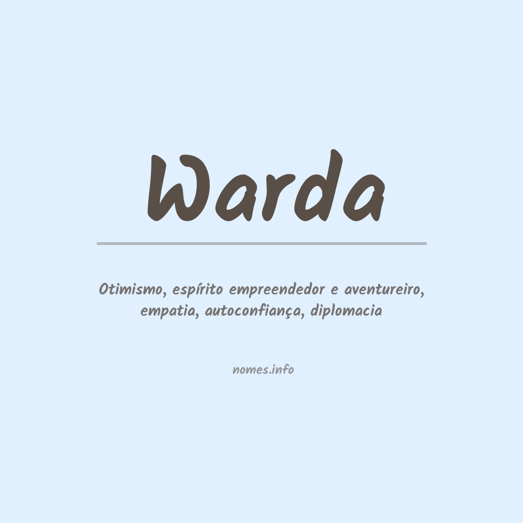 Significado do nome Warda