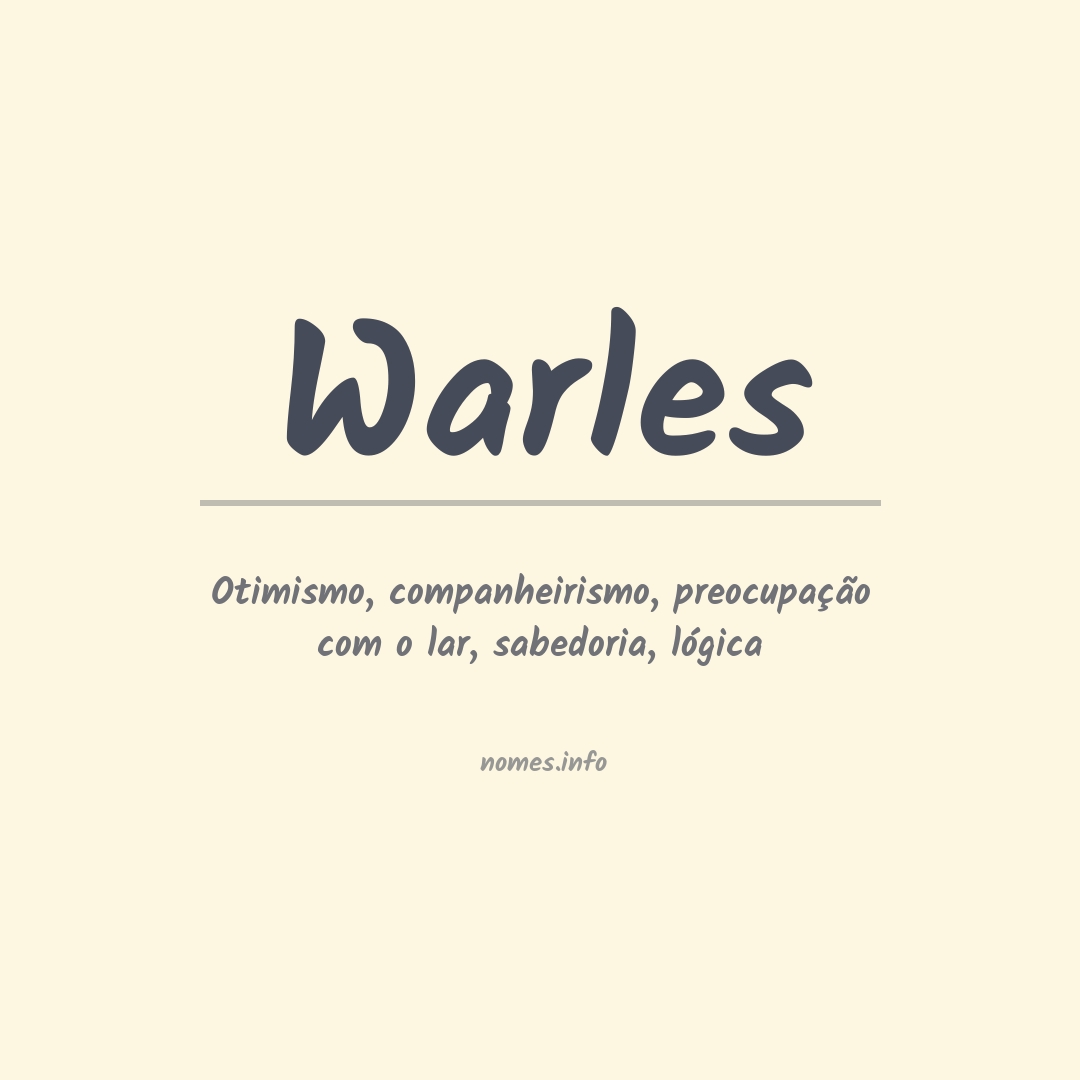 Significado do nome Warles