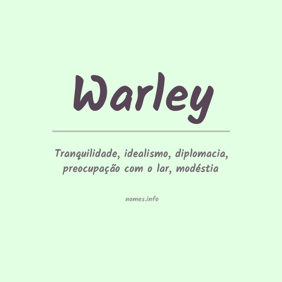 Significado do nome Warley