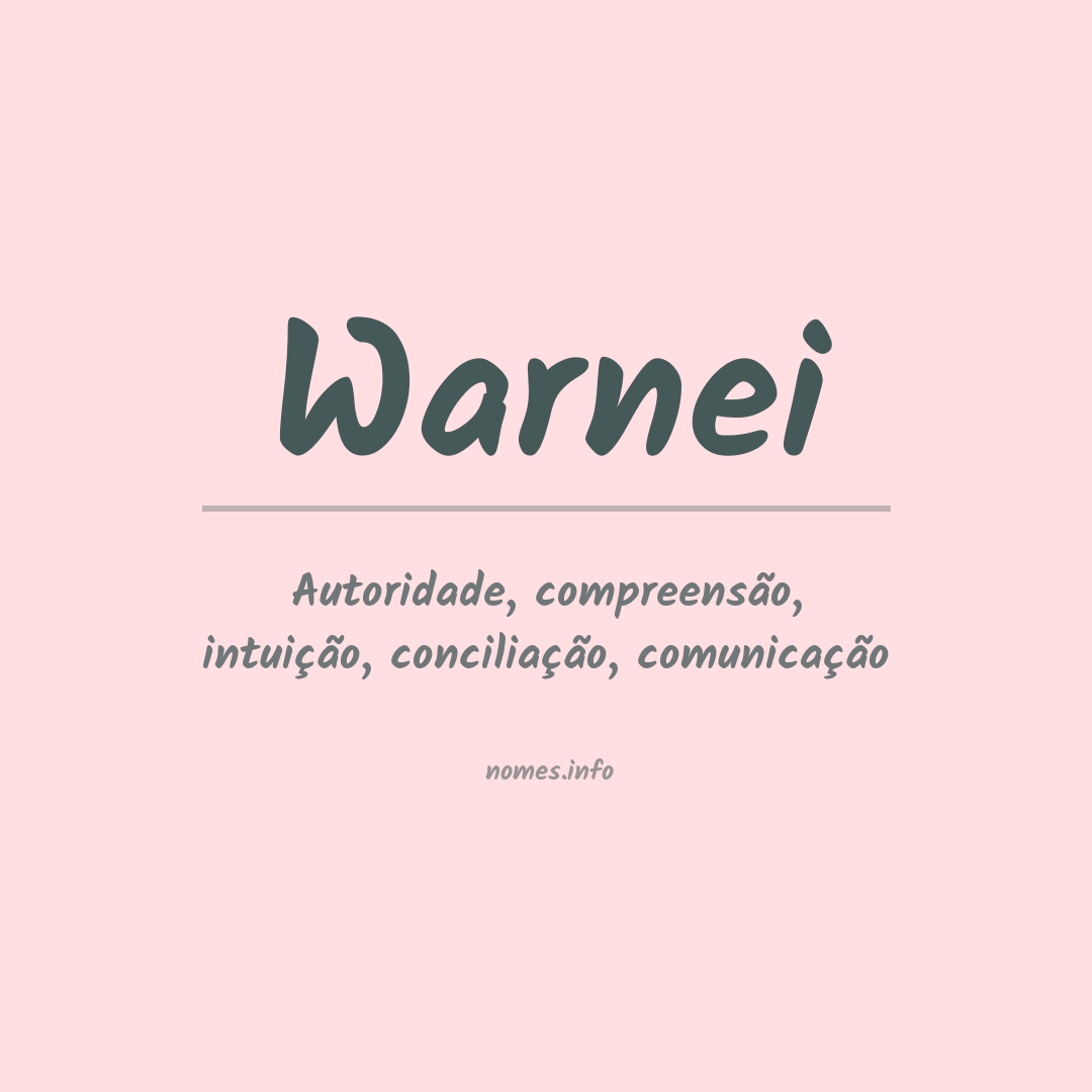 Significado do nome Warnei