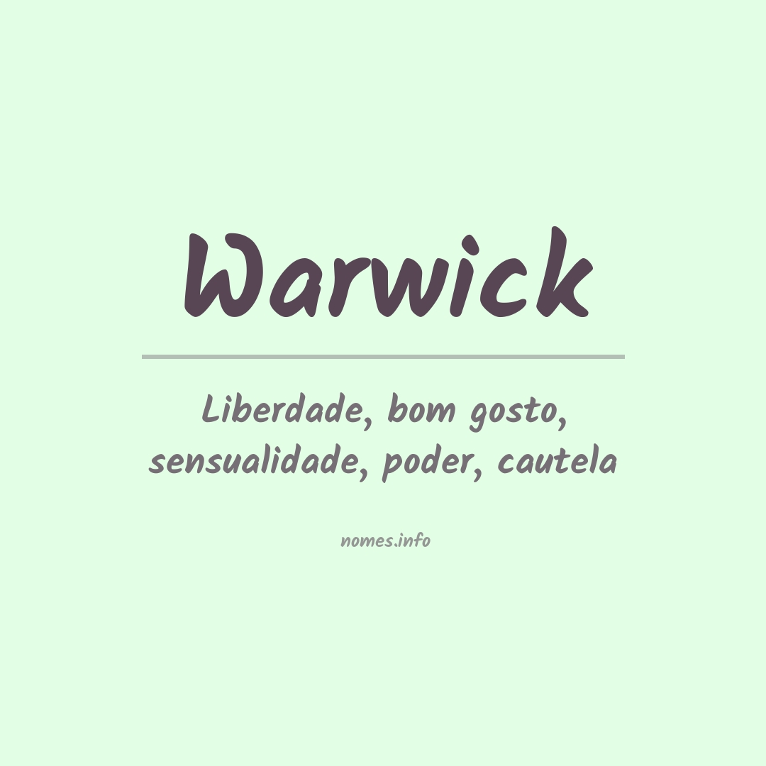 Significado do nome Warwick