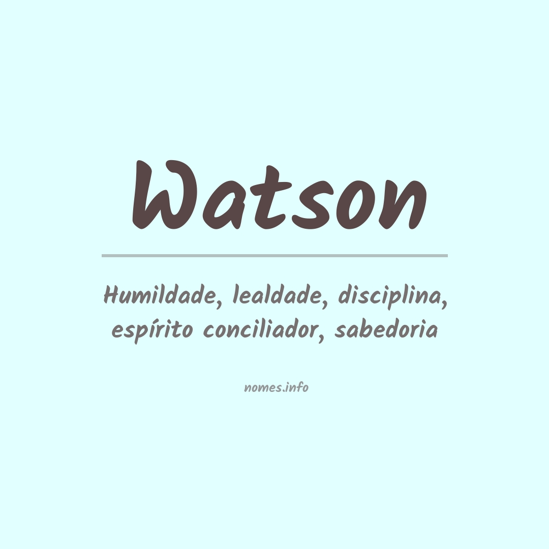 Significado do nome Watson