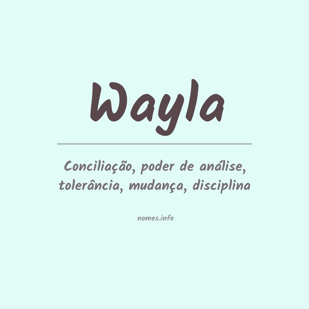 Significado do nome Wayla