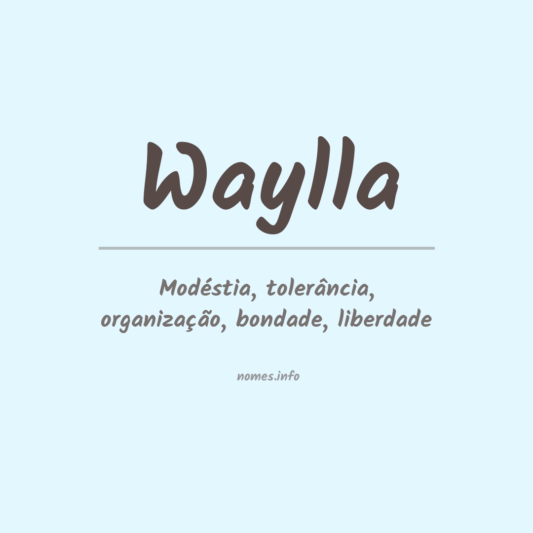 Significado do nome Waylla