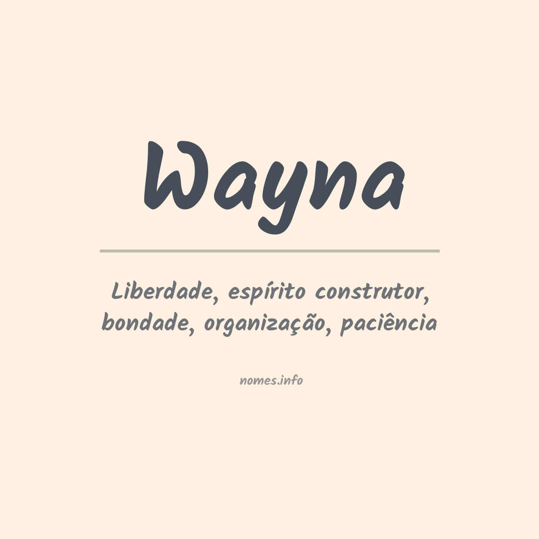 Significado do nome Wayna