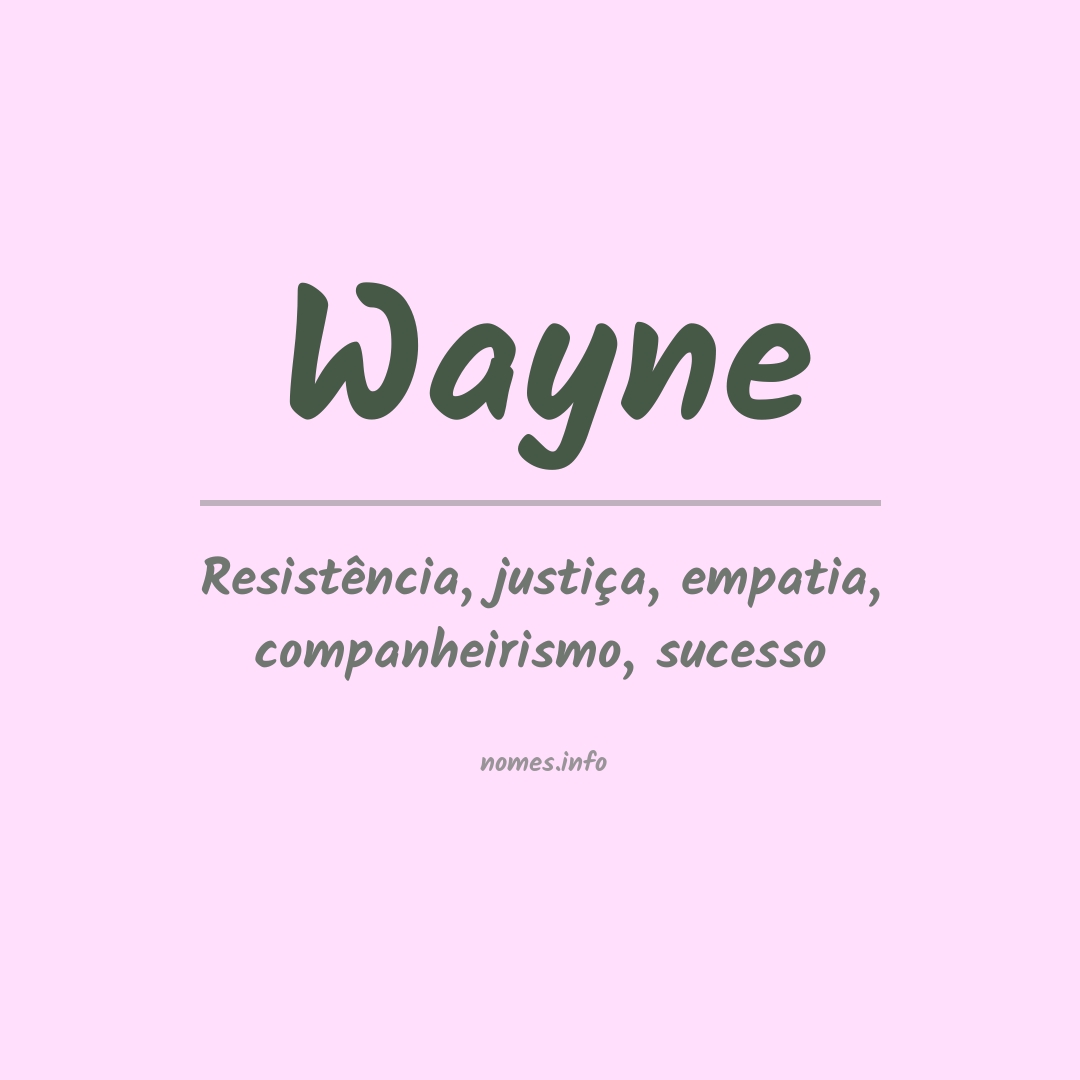 Significado do nome Wayne