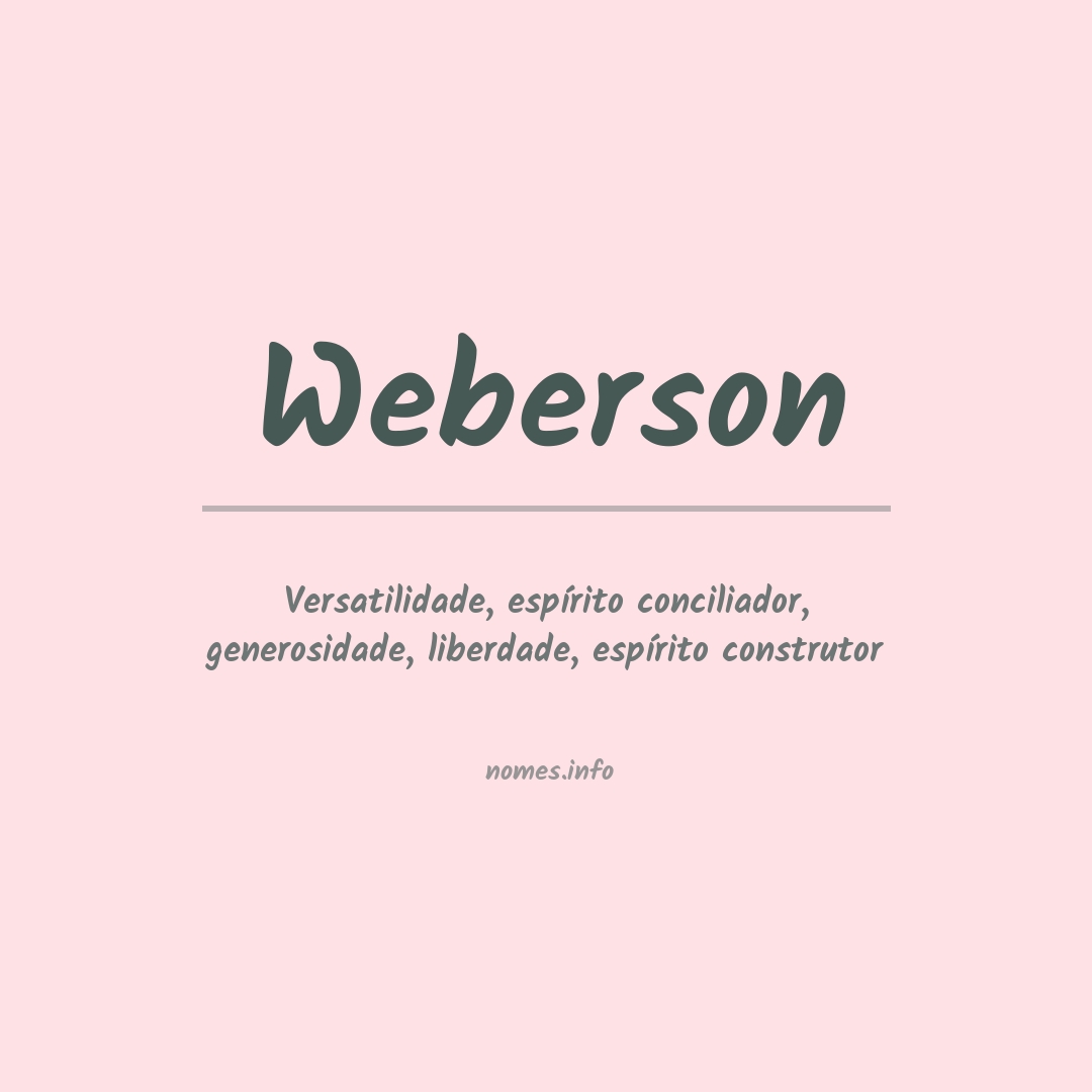 Significado do nome Weberson