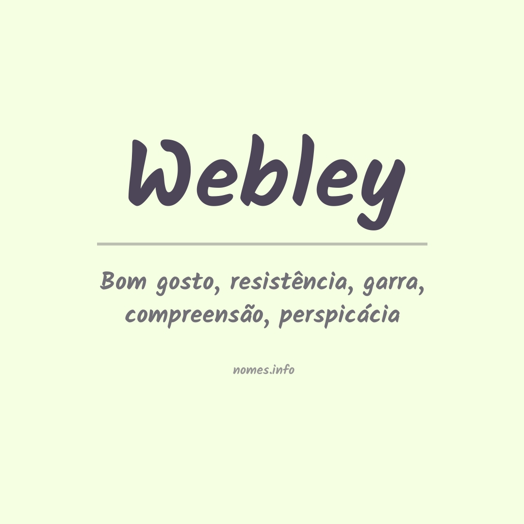 Significado do nome Webley