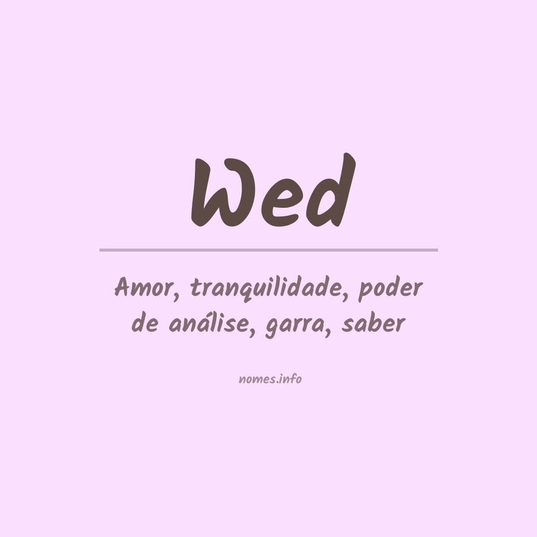 Significado do nome Wed