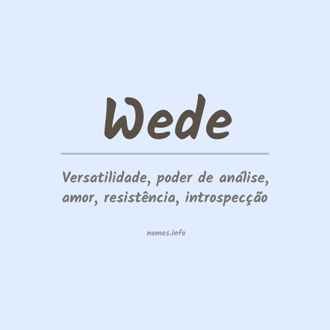 Significado do nome Wede