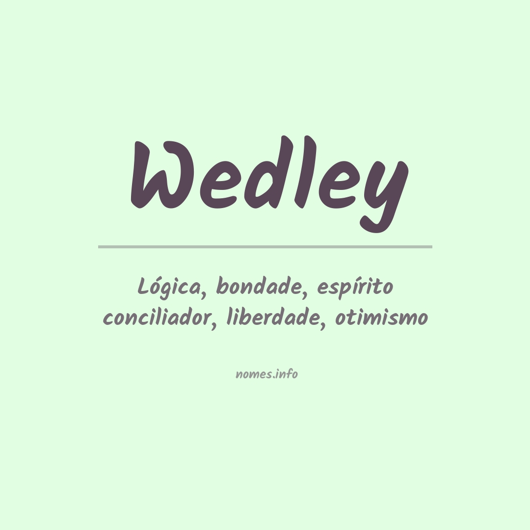 Significado do nome Wedley