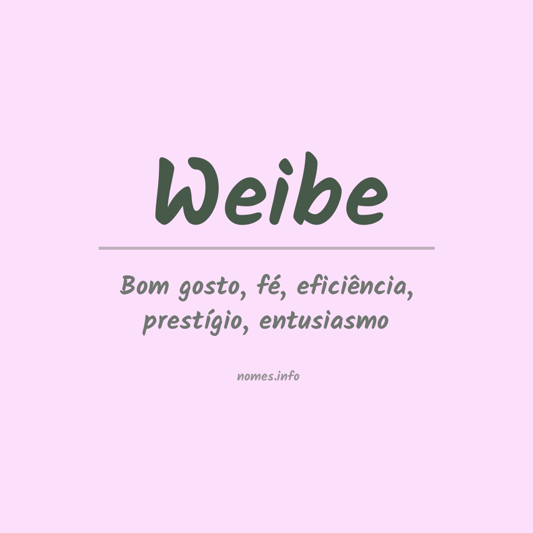 Significado do nome Weibe