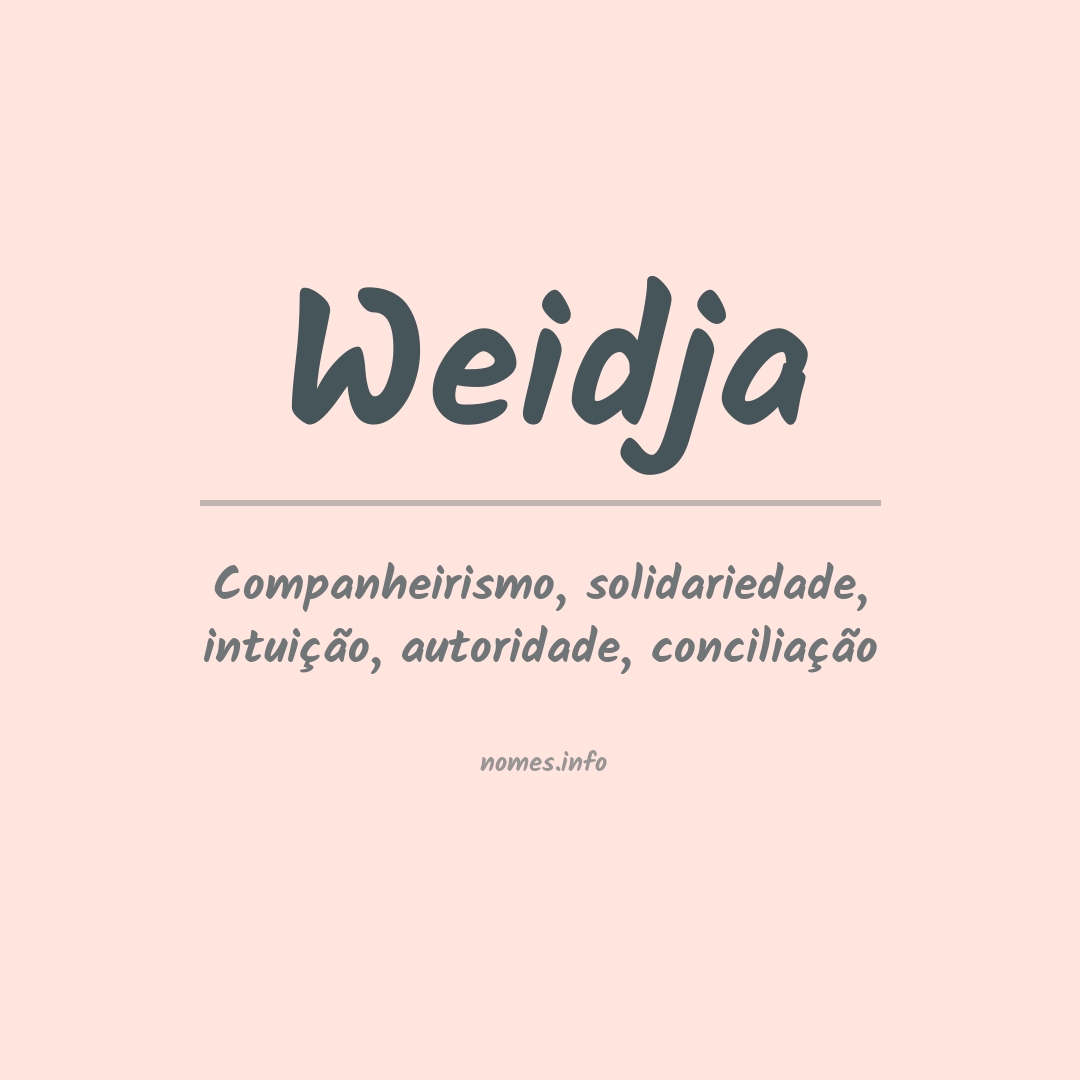 Significado do nome Weidja