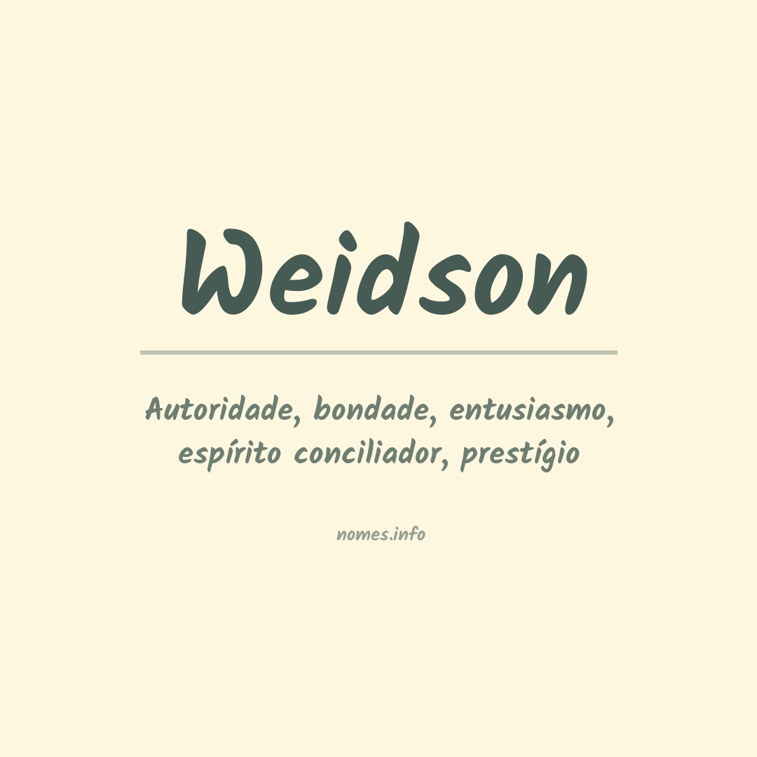 Significado do nome Weidson