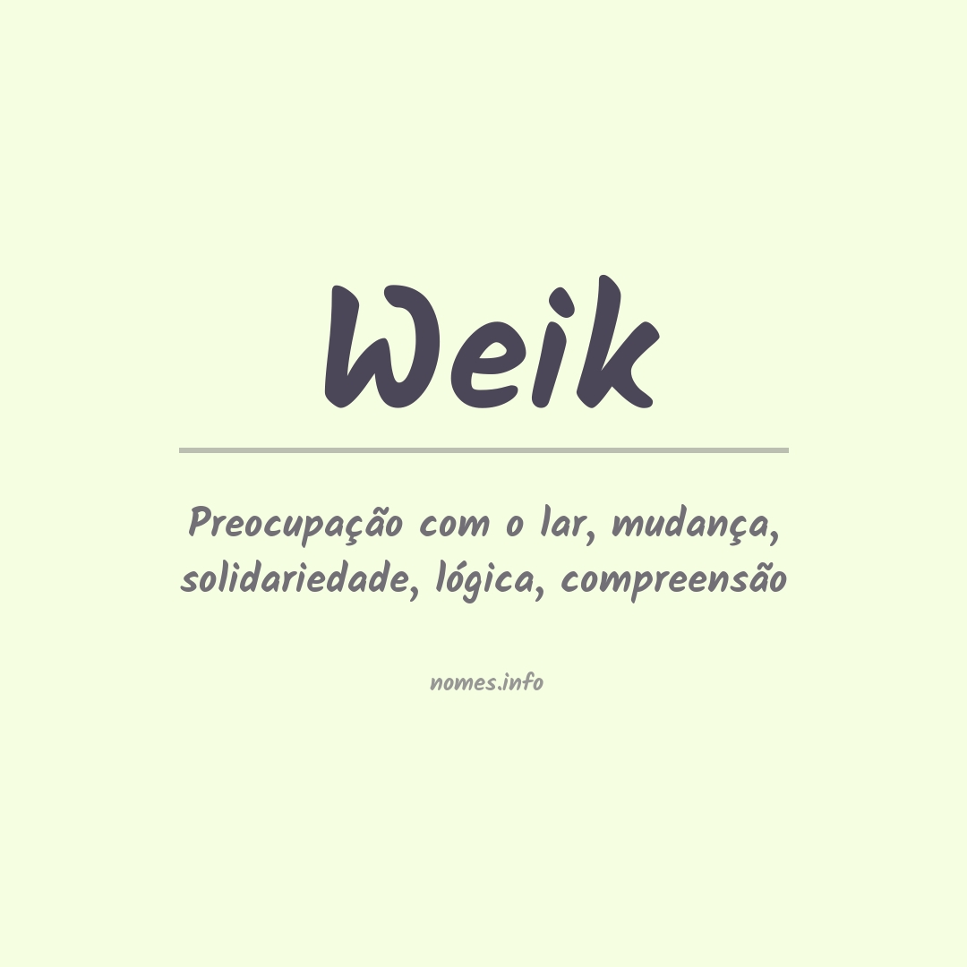 Significado do nome Weik