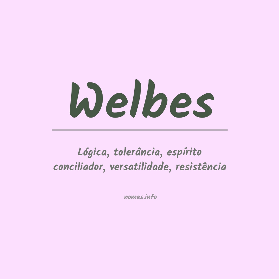 Significado do nome Welbes