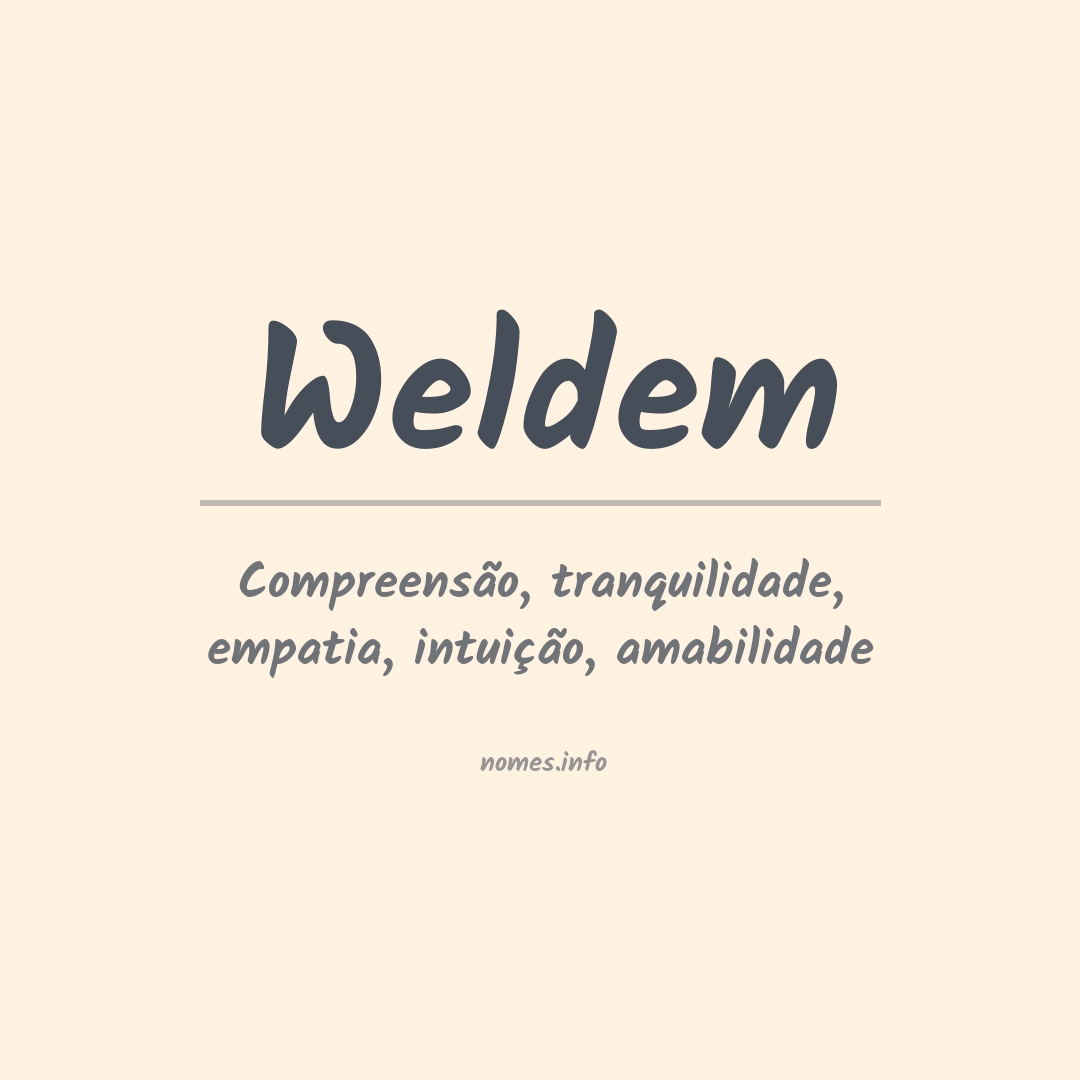 Significado do nome Weldem