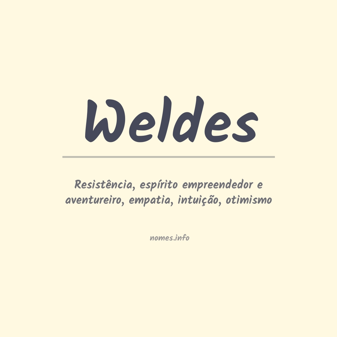 Significado do nome Weldes