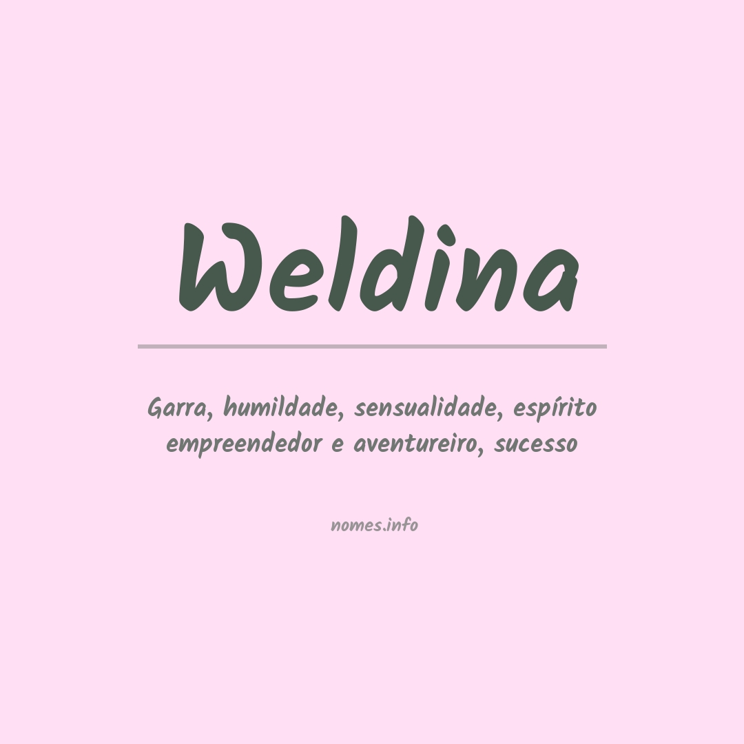 Significado do nome Weldina