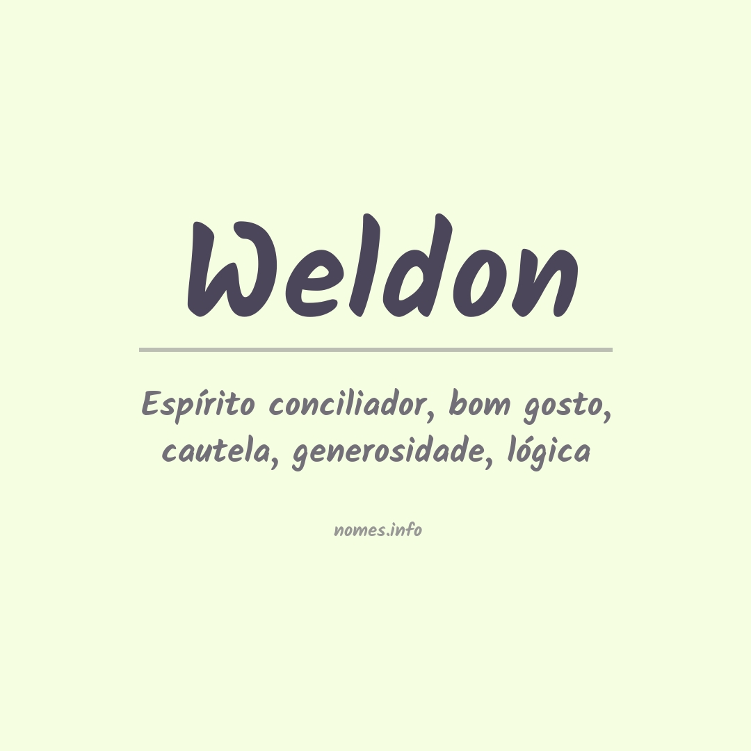 Significado do nome Weldon