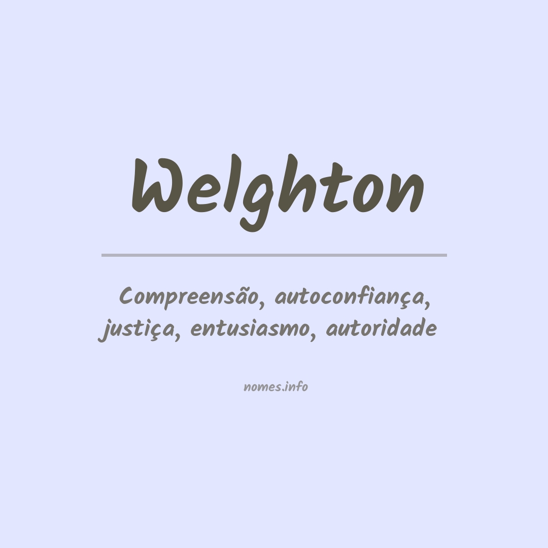 Significado do nome Welghton