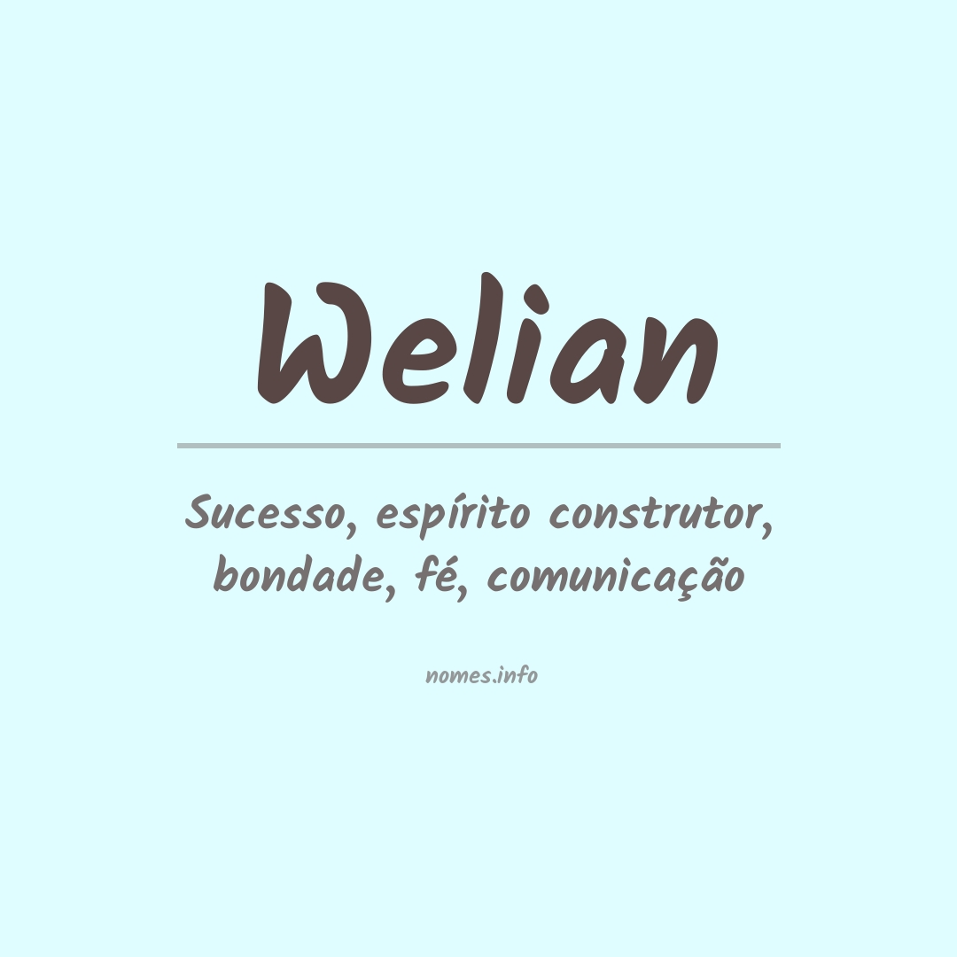 Significado do nome Welian