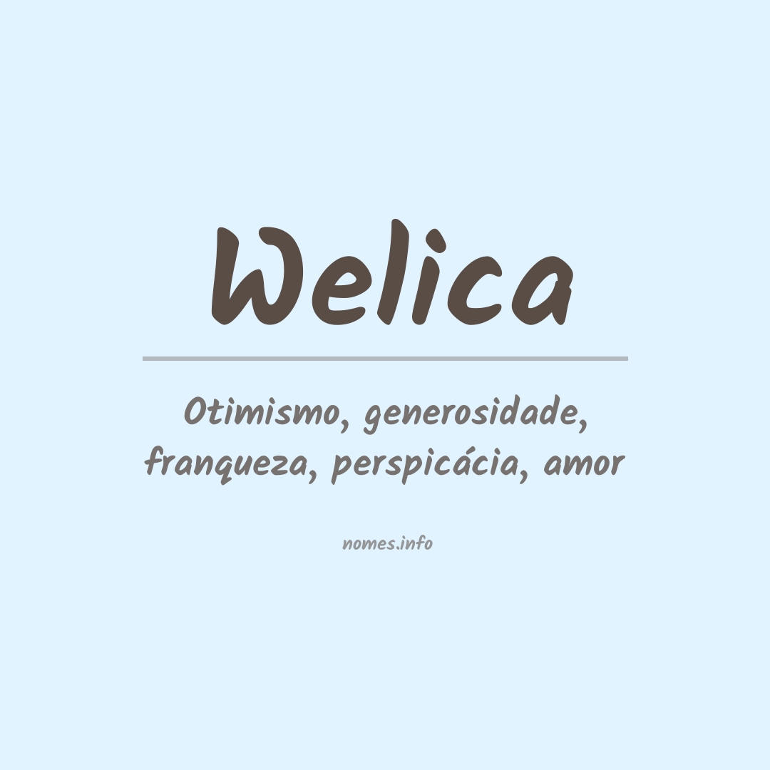 Significado do nome Welica