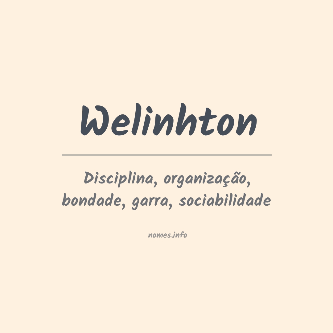 Significado do nome Welinhton