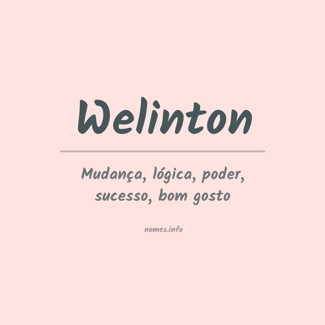 Significado do nome Welinton