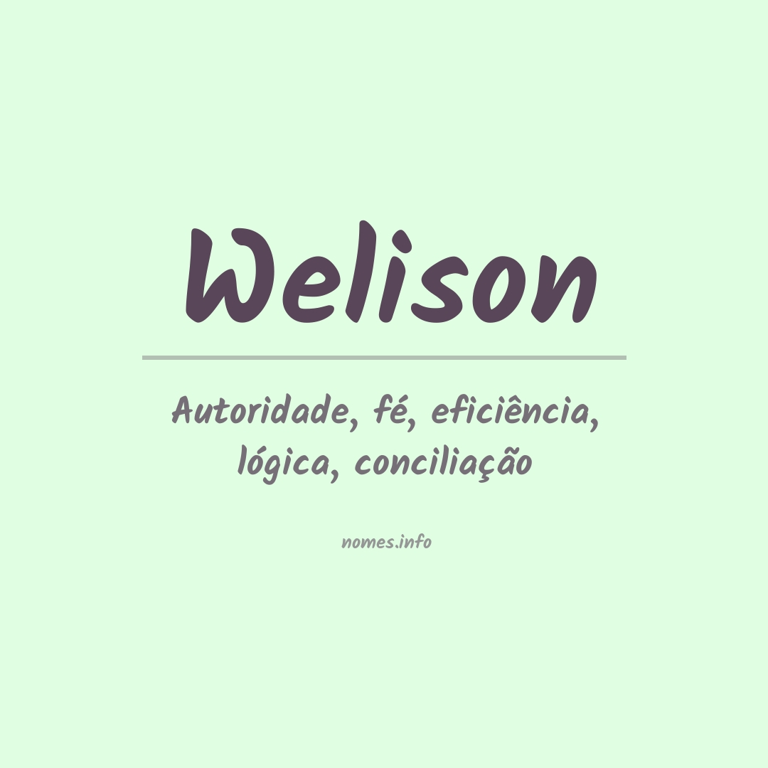 Significado do nome Welison