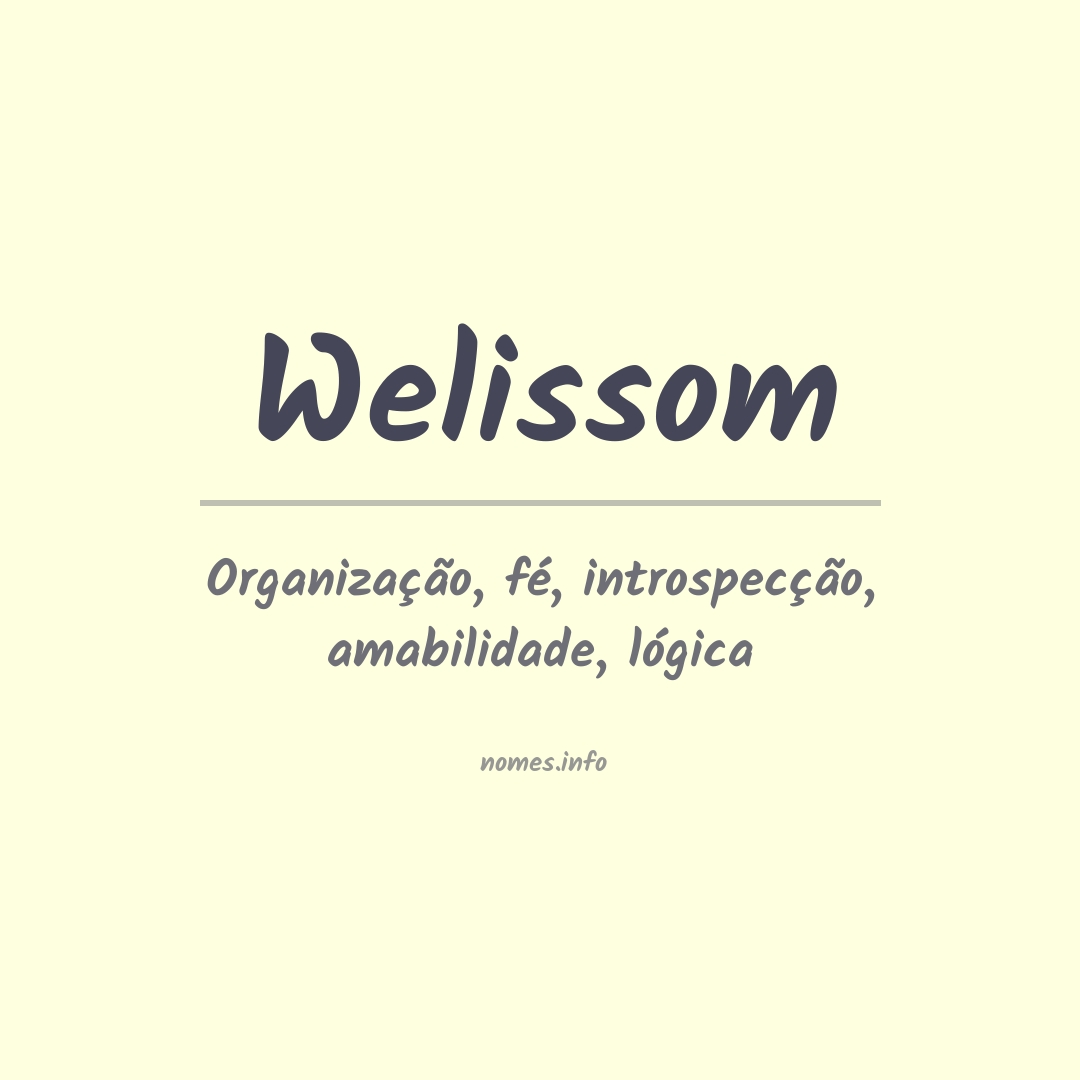 Significado do nome Welissom