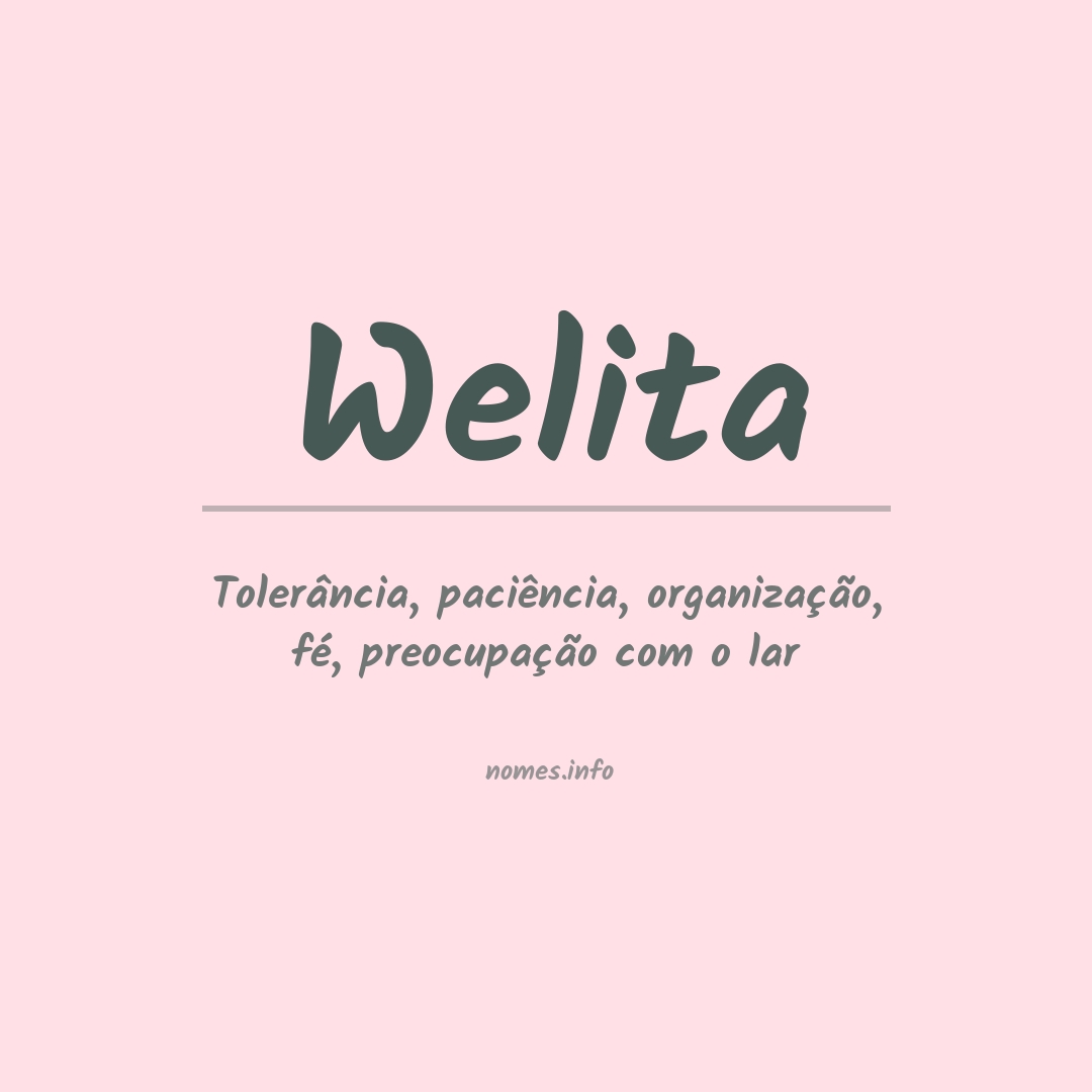 Significado do nome Welita