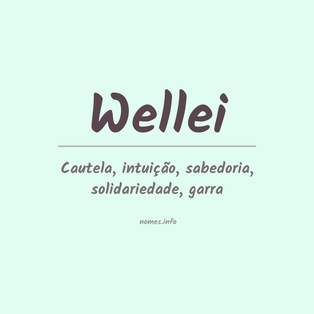 Significado do nome Wellei