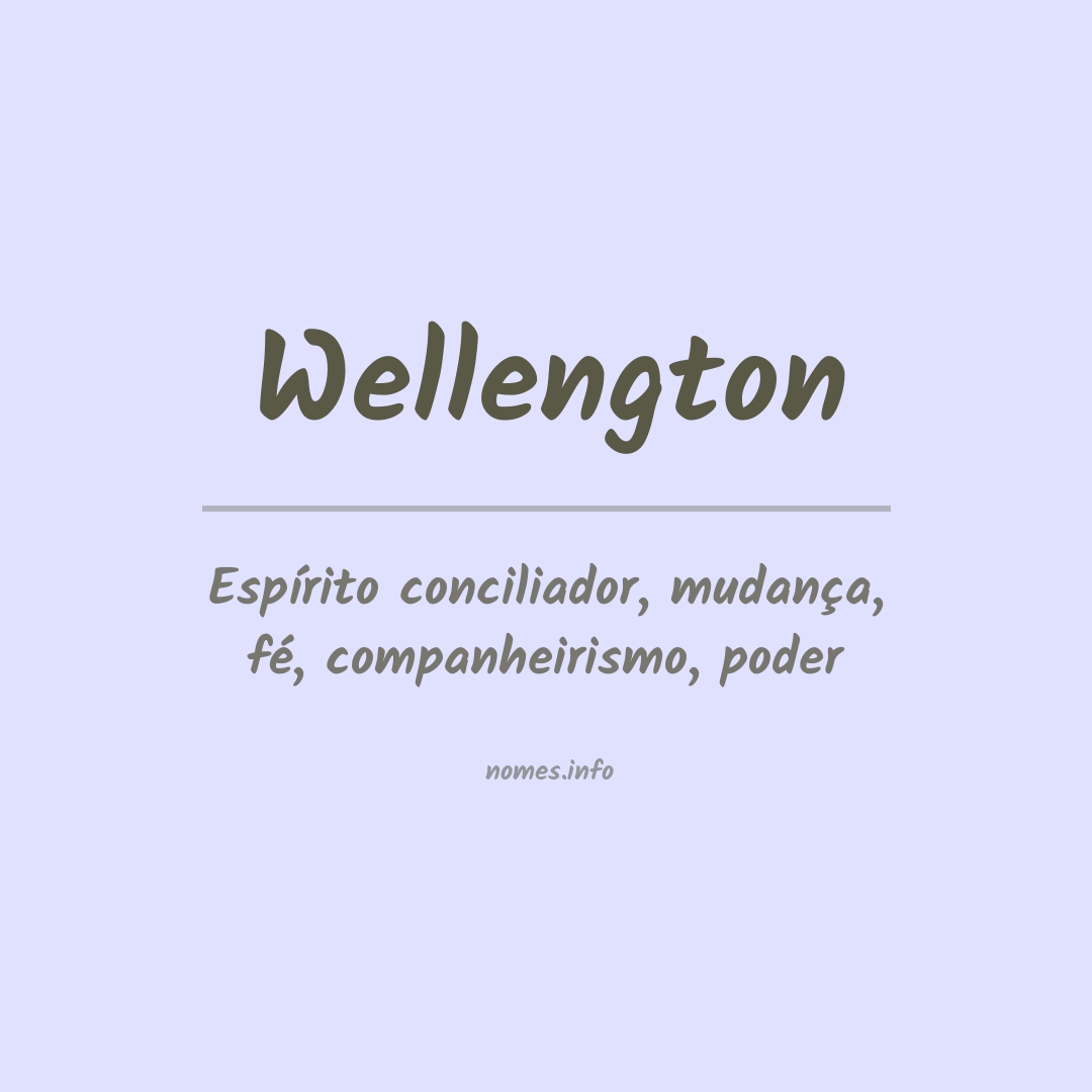 Significado do nome Wellengton