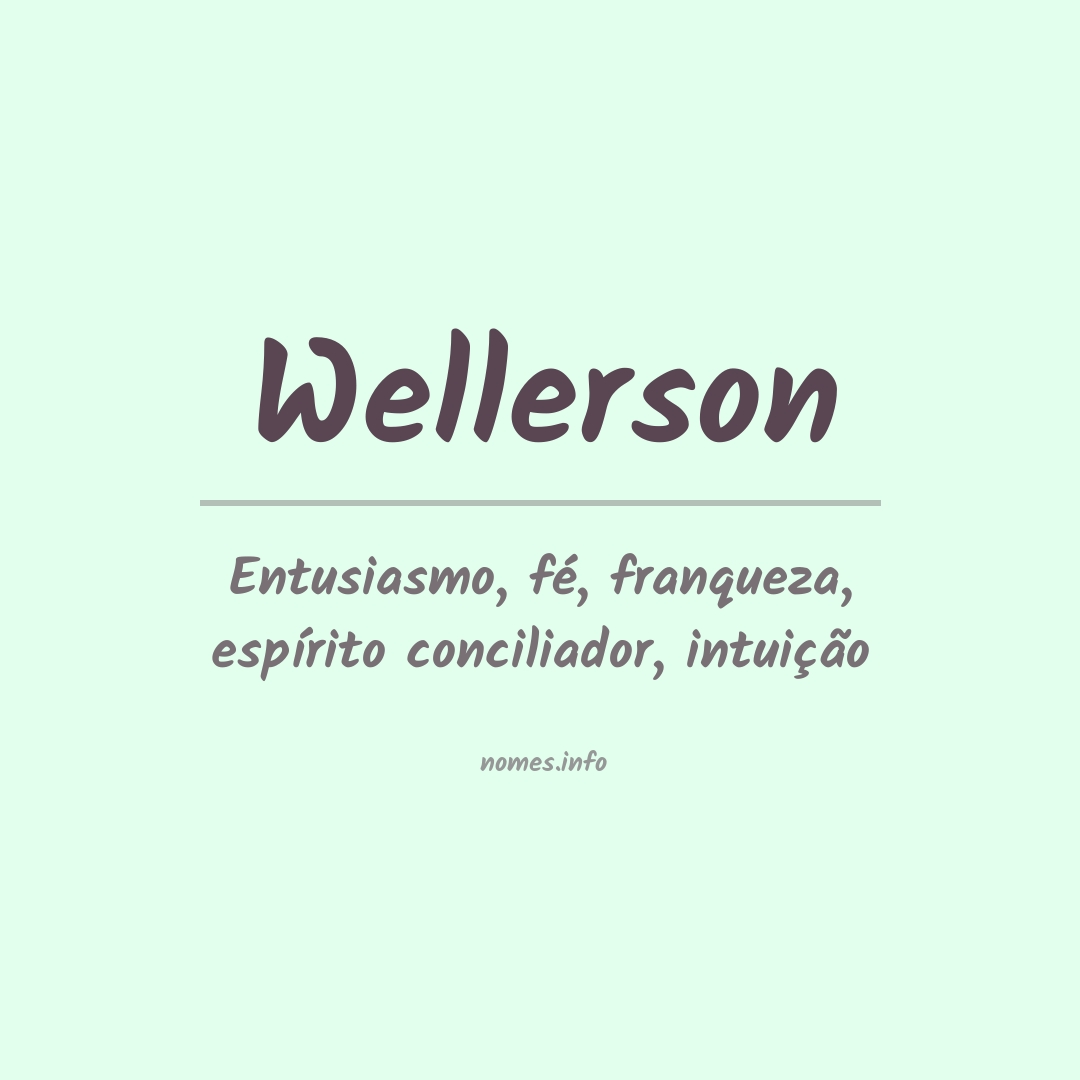Significado do nome Wellerson