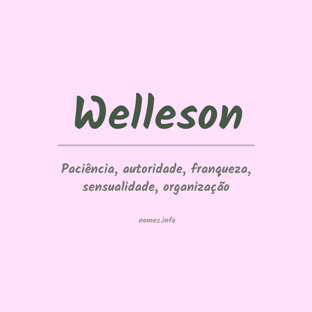Significado do nome Welleson