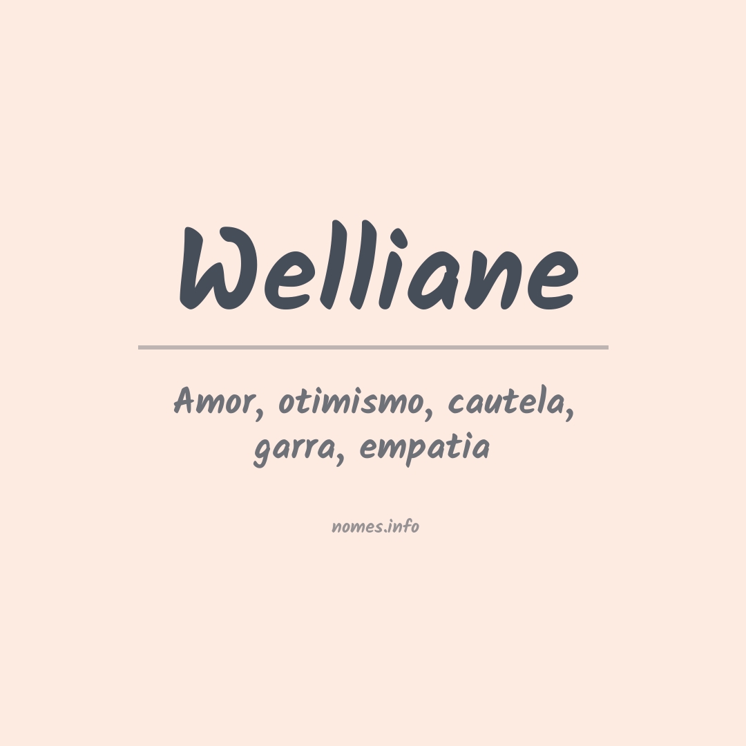 Significado do nome Welliane