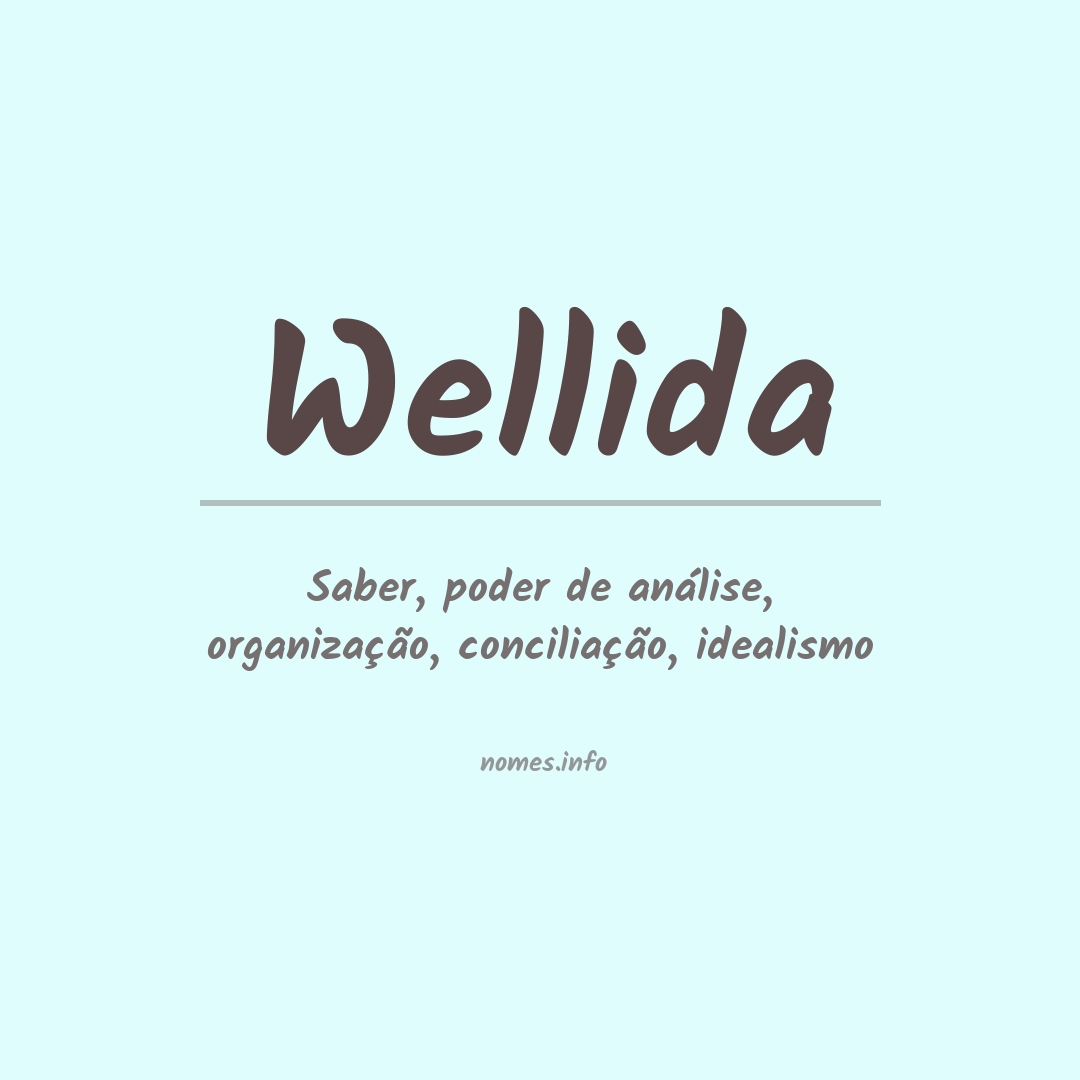 Significado do nome Wellida